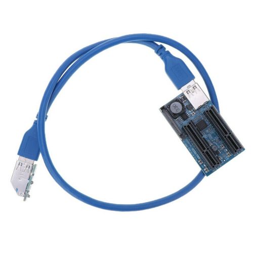 PCIE PCI-Express X1 to Dual 4X Adapter Extension cable Riser Cable PCIe x4 x8X16 — image 5