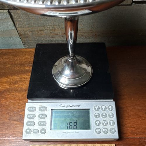Sterling Silver .925 Pedestal Compote Candy Dish Rope Border Edge Rim Marked — image 7