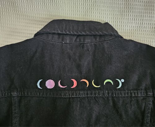 Coldplay Style Black Denim Jacket  Size 12 — image 4