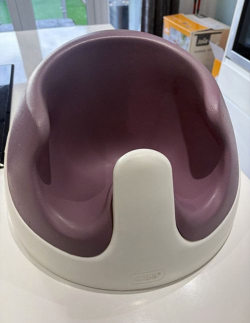 mamas & papas Baby Bumbo Floor Seat with Tray for Boys & Girls, Purple/White