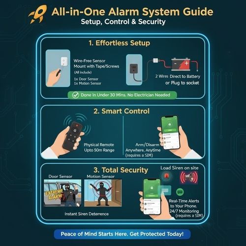 Motorhome Caravan Remote Alarm Security System Wireless Sensor Mobile Live Alert — image 16