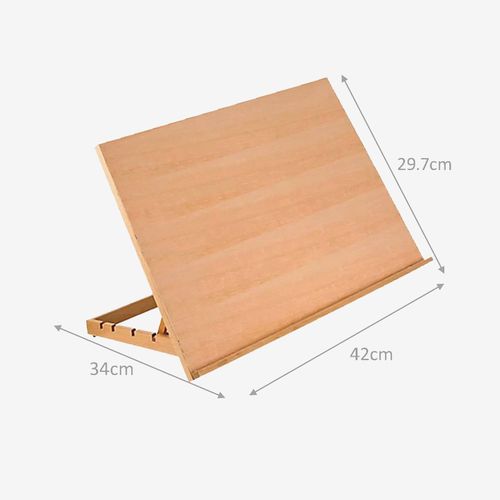 Adjustable Wooden Artist Workstation A3 Drawing Board Easel Art Craft Table Desk — image 3