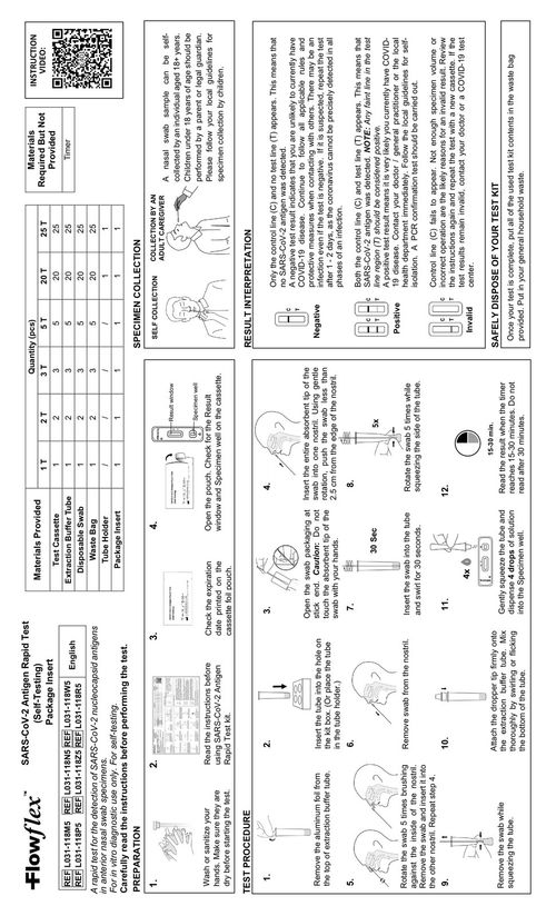 Flowflex COVID-19 Antigen Rapid Lateral Flow Home Self Testing Single Test Kit — image 3