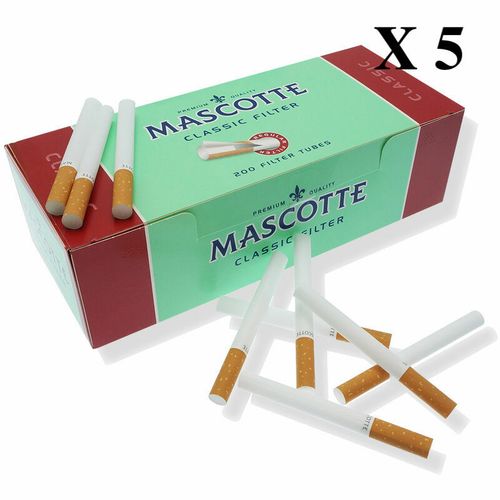 NEW 1000 x MASCOTTE MAKE YOUR OWN CLASSIC CIGARETTE FILTER TUBES CHEAP — image 1