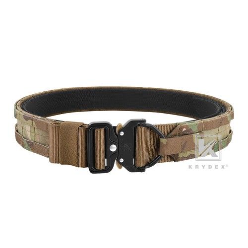 KRYDEX Tactical Belt 1.75" Heavy Rigger Duty Belt D-ring MOLLE Quick Release MC