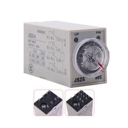 1s-5mins Adjustable Delay Time Relay AC220V DC12V/24V DPDT  8/14-Pin Time Relay — image 7