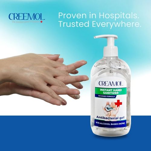Creamol Instant Hand Sanitiser Gel 70% Alcohol No Rinse Formula – (18 x 500ml) — image 3