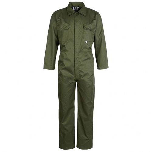 Mens Coverall Stud Front Polycotton Hard wearing Boilersuit Olive Green Workwear — image 2