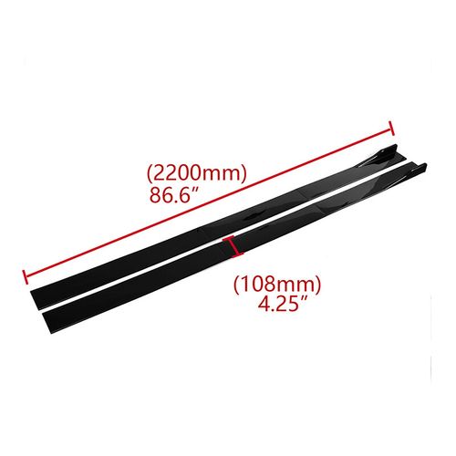 Glossy Black 86.6'' Side Skirt Extension For BMW E39 E46 E53 E90 E92 E93 E60 E61 — image 7
