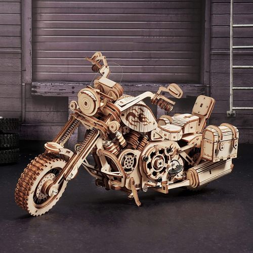 ROKR 3D DIY Wooden Motorcycle Model Building Kit Puzzle Kids Gift Assembly Toy — image 1