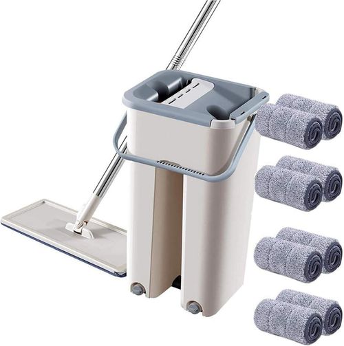360° Flat Mop and Bucket Set Mop Dry Squeeze & Multi-Functional Wash — image 9