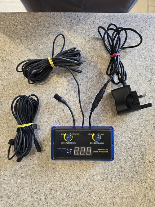 G.A.S Fan Speed Controller Digital Display Temp Set Min Speed Sensor UK Plug — image 3