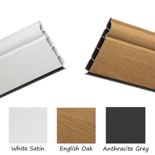 Plastic Skirting Board PVC Ogee Roomline Skirting Board uPVC Torus Skirting - 5m