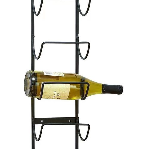 5 Bottle Wine Rack Black Metal Wall Mounted Storage Holder Shelf Kitchen Vine UK — image 16