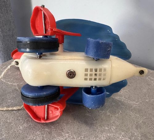 Vintage USSR Pull Toy Pelican Soviet Plastic Action Toy — image 5