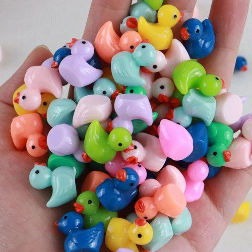 Mini Resin Ducks 20/30/50PCS Tiny Duck Figurines Micro Landscape Decoration 