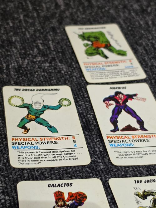Marvel Heroes & Villains Top Trumps Rare Vintage Card Game 1970s complete  — image 21
