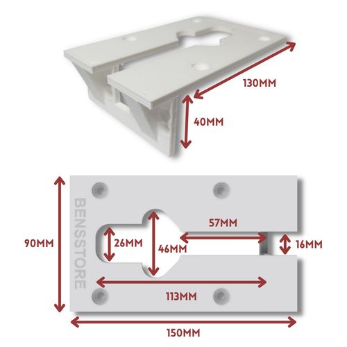 Kitchen Worktop Bolt Router Jig Connecting Bolt Countertop Work Surface Joiner — image 4