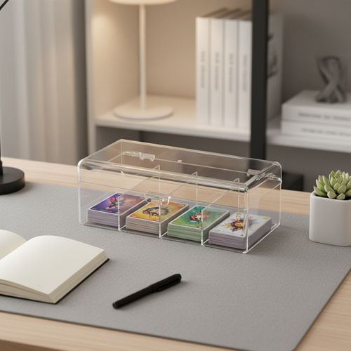 Trading Card Storage Box Acrylic Card Storage Case with — image 5