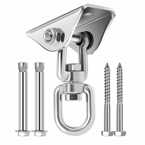 2x Ceiling Hook Swing Hanger Hook 360° Swivel Hanging Hammock Chair Hook Bracket — image 2