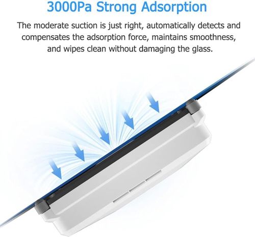 3000Pa Automatic Window Cleaner Robot Dual Sprayer Remote Control Safety Cable — image 4