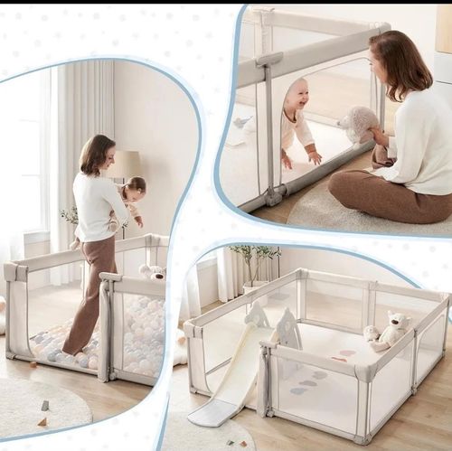 Sweeby Baby Playpen, 180x 200 cm Foldable Play Yard with Door — image 5