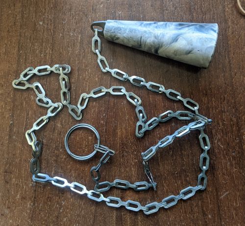 Vintage old chain with a handle from the toilet bowl of the old design USSR 1970 — image 6