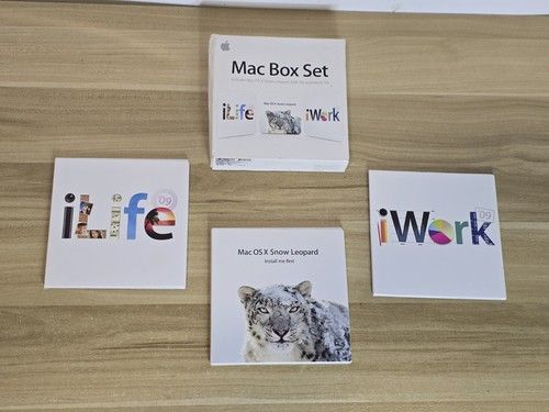 Apple Mac Box Set Snow Leopard 10.6 iLife 09 iWork 09 MC209Z/A Complete 3 DVDs