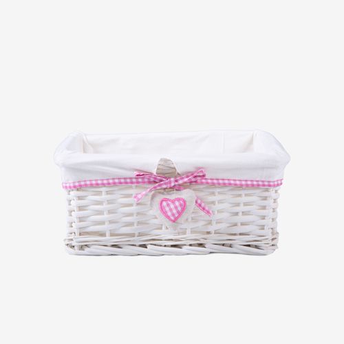 Natural Wicker Storage Gift Hamper Shelf Basket with Lining Gift Hampers Storage — image 1