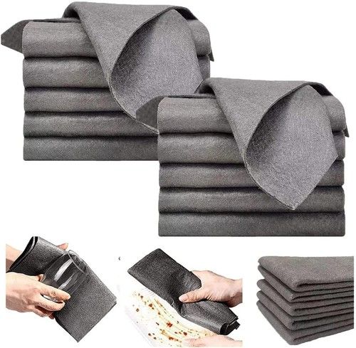 10PCS Microfiber Magic Glass Cleaning Cloth Dishcloth Lint Free Rag Polish Cloth