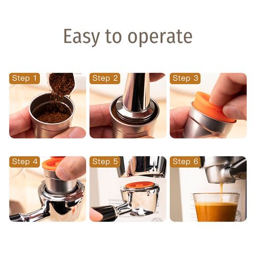 For Illy Coffee Machine Stainless Steel Reusable Capsule Shell Coffee Pods Kit — image 13