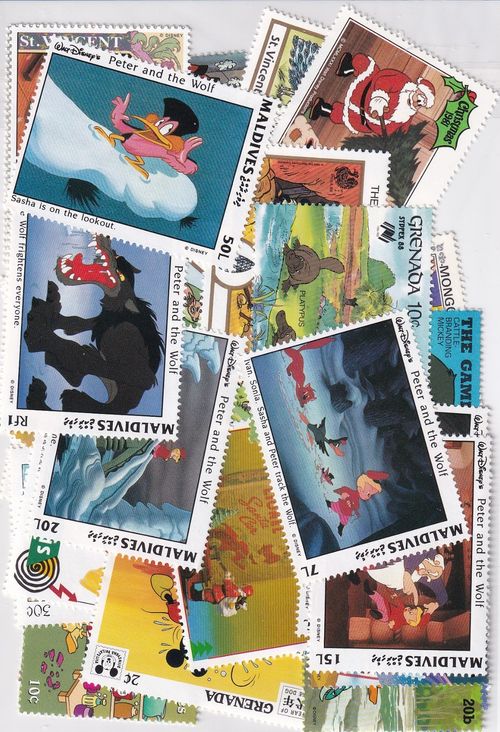 Walt Disney Stamps - 50  Different Stamps - Mint — image 2