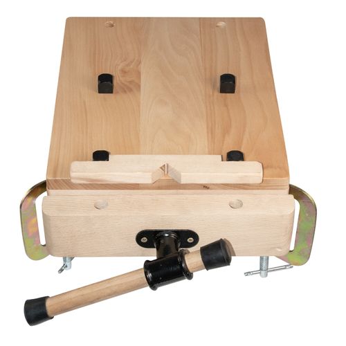 Portable Woodworking Bench Vise Beech Wood Workbench with Adjustable Clamps — image 15