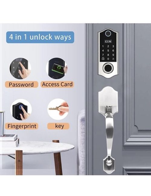 NEW OPEN BOX Harfo D02 4-In-1 Smart Fingerprint Keypad Door Lock & Deadbolt Set