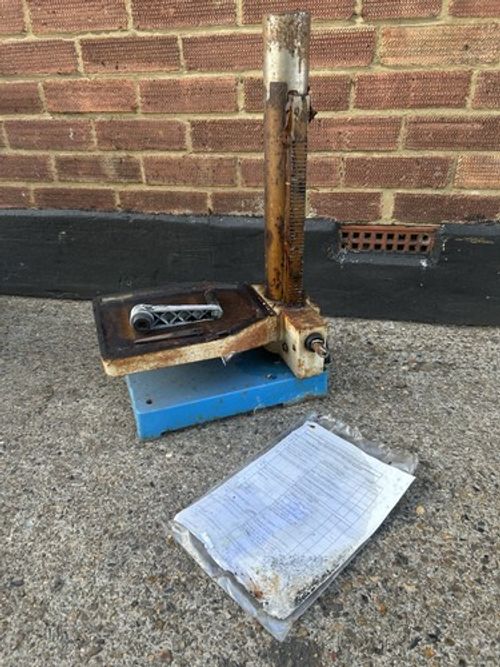 Meddings Bech Drill Stand, Table, Rack Feed, NOS.