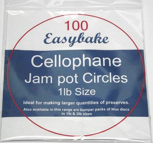 Cellophane Jam Pot Circles 1lb 2Lb Covers x100 Preserve Chutney Pickle Marmalade