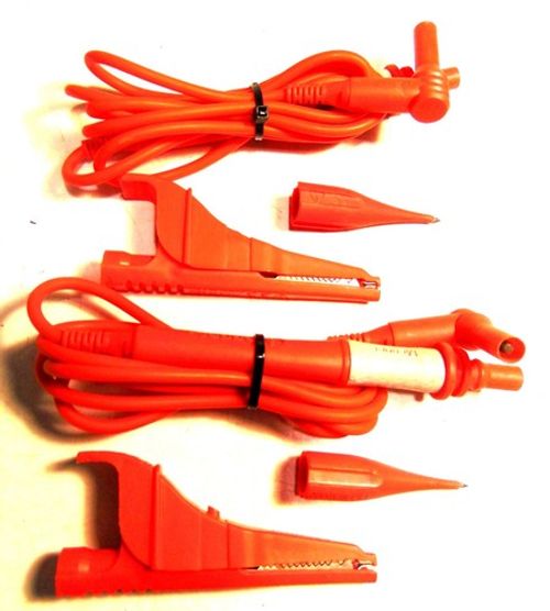 Megger 3 Piece Test Lead Red Live - With Crocodile Alligator clip & probe