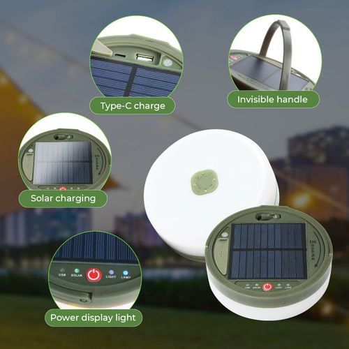 10M Solar Powered LED Flagpole Lights / Camping / Awning String Lights Portable — image 14