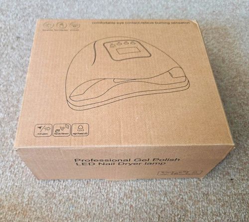 Pro Impressions LED Gel Nail Dryer Lamp Hand Sensor Timer LCD White + Adapter