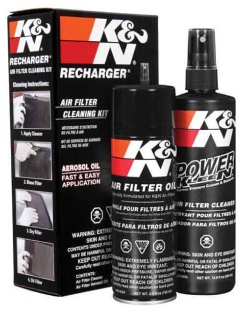 K&N Air Filter Cleaner Cleaning Kit with Oil & Power Kleen - K N Recharger