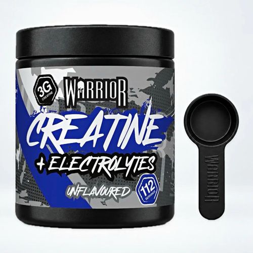 Warrior Creatine + Electrolytes Unflavoured Powder Supplement, 112 Servings