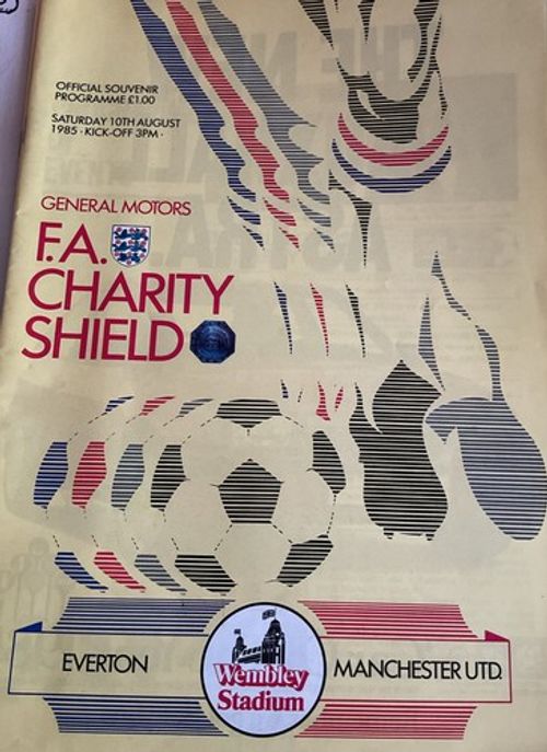Everton v Manchester United - FA Charity Shield Programme - 10th August 1985