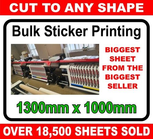 Custom Bulk printed vinyl stickers, labels to your design, FULLY LAMINATED