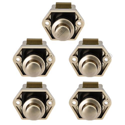 5-30x Push Button Catch Lock Cupboard Door Cabinet Campervan Caravan Latch Knob — image 1