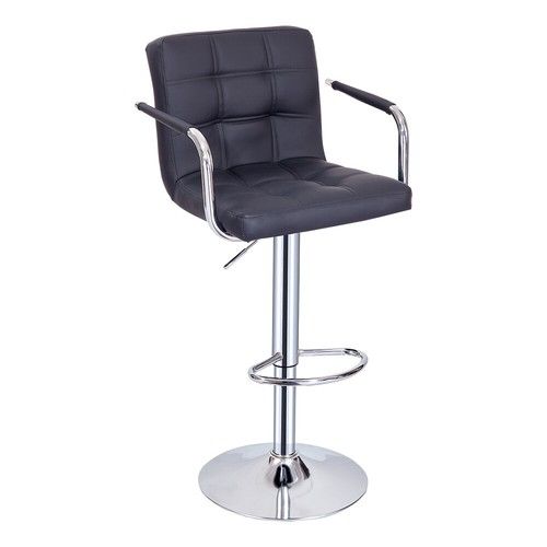 Bar Stool Gas Lift Swivel Pub Stool Breakfast Barstool PU Leather Seat Bar Chair