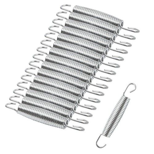 Set of 70 Trampoline Replacement Springs, Heavy-Duty Galvanised 5.5" 14cm Silver