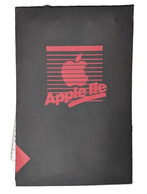 Apple IIe promotional shop stand for software + Microsoft Multiplan & Viacom