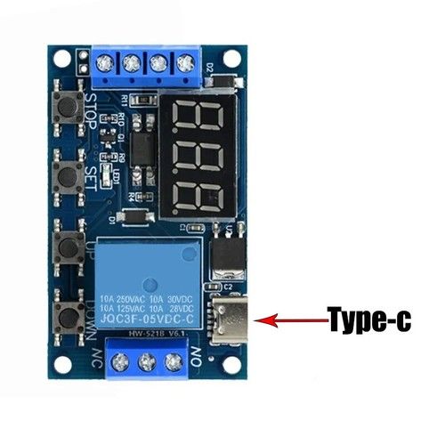 DC6-30V Timer Relay Programmable Delay Relay Module Cycle Timer with LED Display