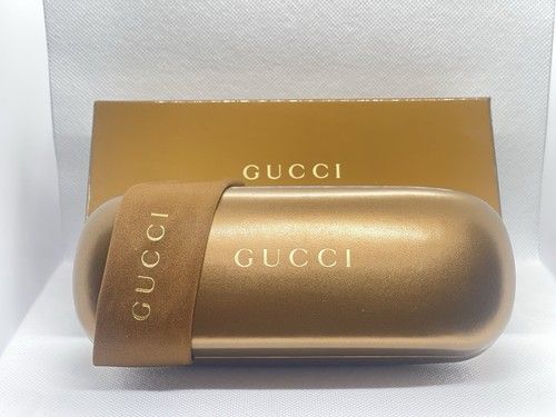 GUCCI Case GUCCI Designer EYEGLASSES SUNGLASSES Hard GOLD case LARGE NOS VINTAGE