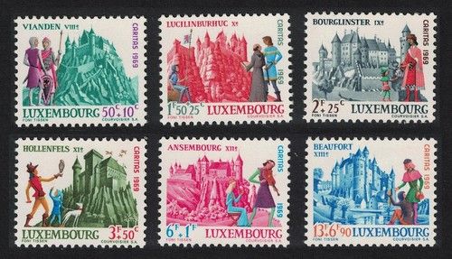 Luxembourg Castles 1st series 6v 1969 MNH SG#846-851 MI#798-803